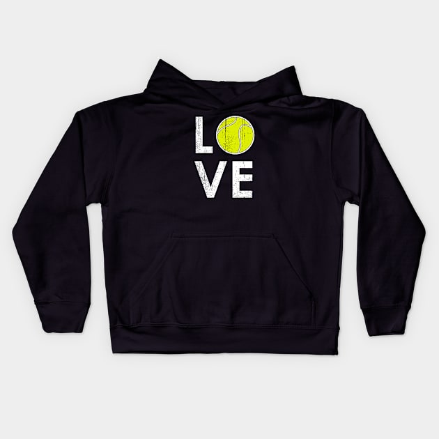 Love Tennis Kids Hoodie by nickbeta